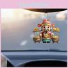 Acrylic Car Interior Pendant With Cartoon God Of Wealth Design For Home Decor