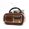 Vintage Solar Radio 3-Band Portable Radio FM/AM/SW Tuning Dial Multifunctional BT Speaker Support