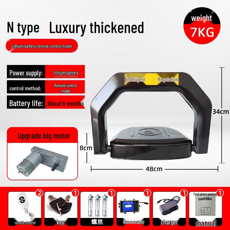 Smart Bluetooth-Enabled Waterproof Parking Space Lock with Remote Control and Sensor