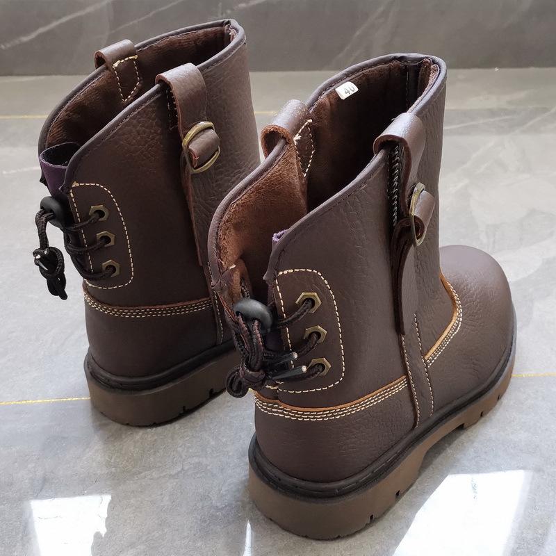 Специальное предложение: Короткие ботинки из натуральной кожи — унисекс, ретро-стиль для верховой езды и Мартина, дышащие и модные