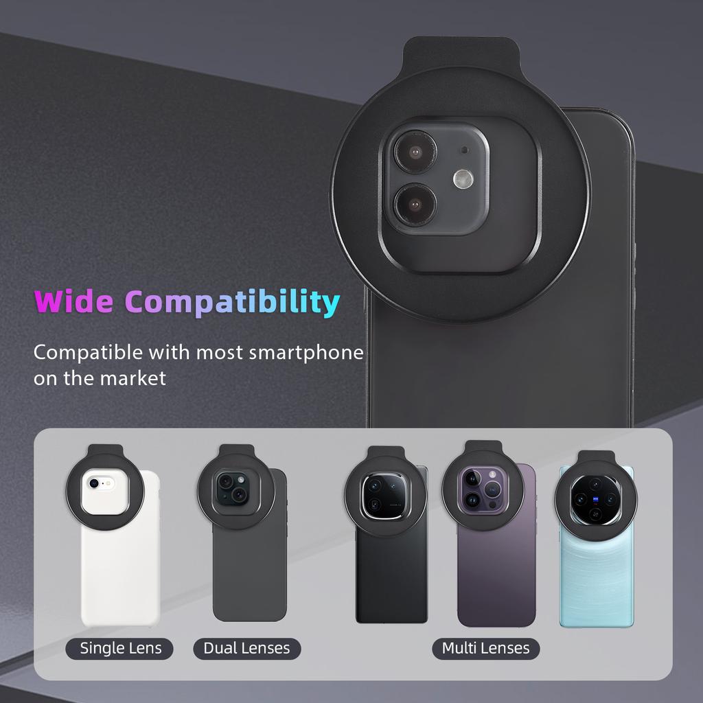 67mm Thrded Lens Filter Clip Thrded Lens Filter Clip with Cold Shoe Mount Replacement for 15/14/13/12