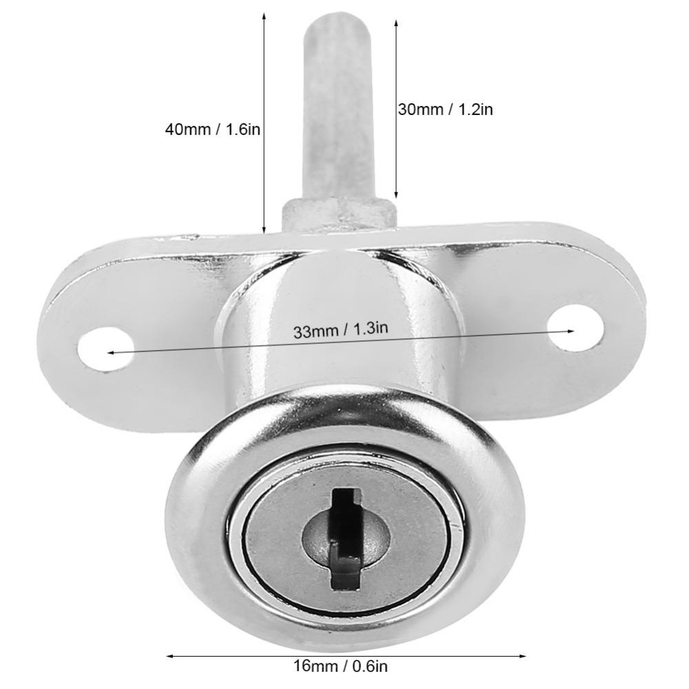 4pcs Silver Cam Lock Zinc Alloy Cabinet Lock Durable Drawer Lock Drawer