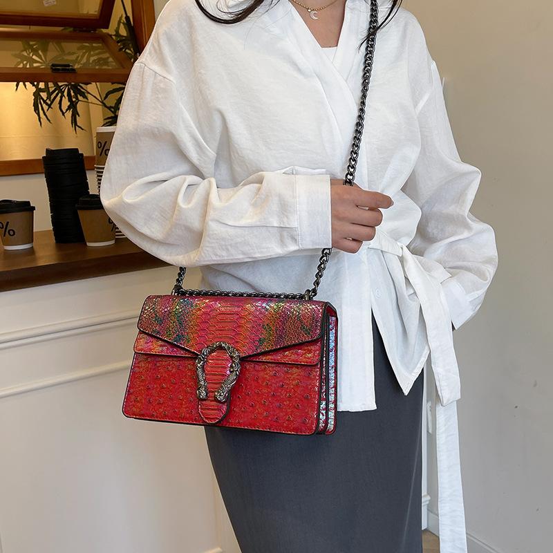 Новая модная сумка высокого класса с узором змеи, на плечо, мессенджер, женская сумка