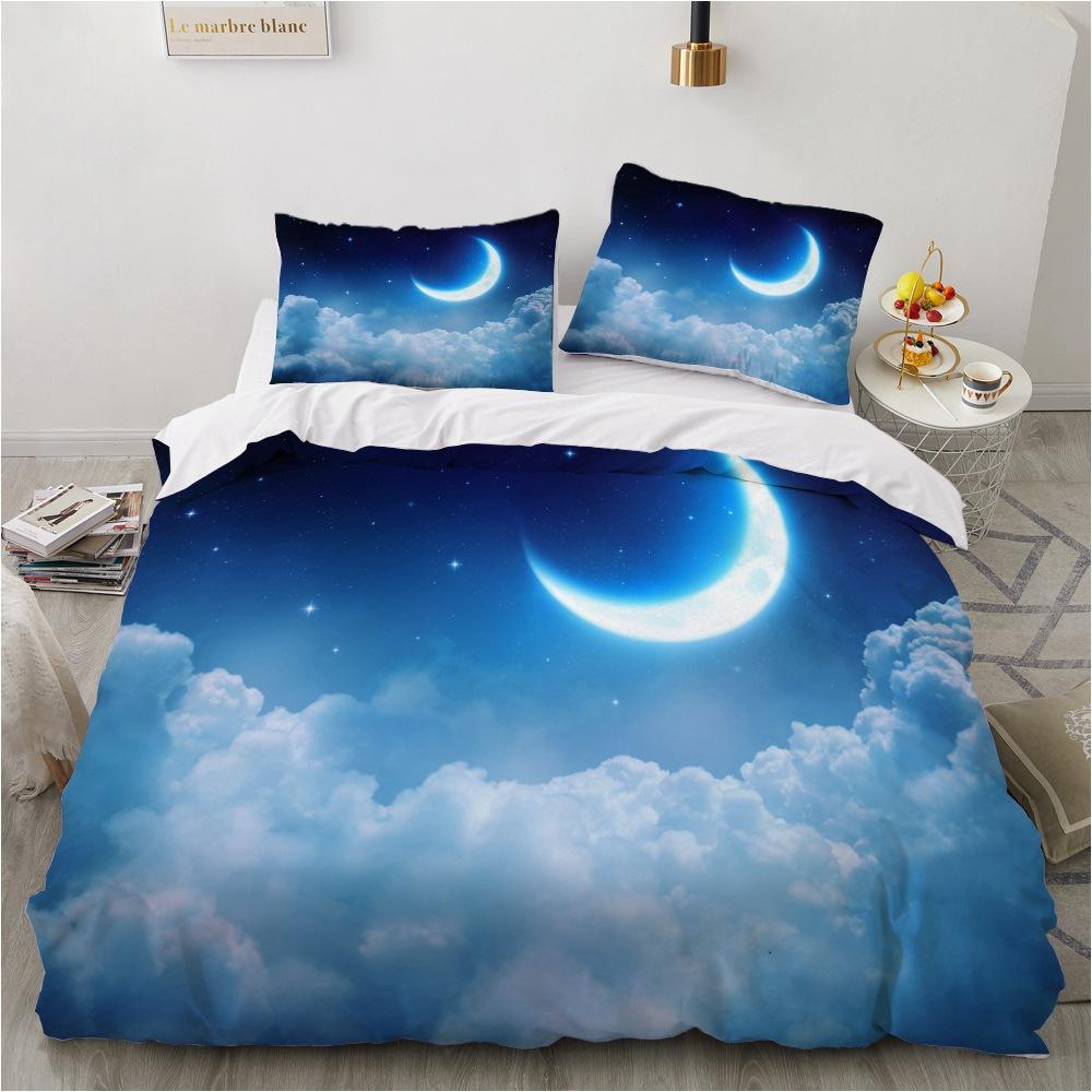3D Planet Постельное белье Космическая Вселенная с принтом Пододеяльник 2 или 3 шт. AU180 * 210 Полноразмерное украшение для спальни Пододеяльник