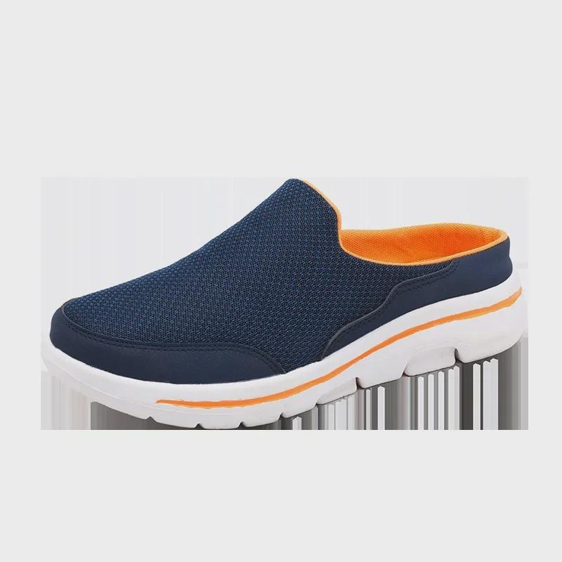 Летние женские повседневные тапочки Baotou с разноцветной сеткой и полузавязками 2023 года