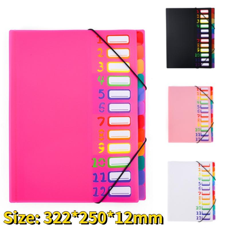 Папки для файлов формата А4 на 12 страниц, органайзер для документов Rainbow с прорезными карманами, настольный органайзер YSL