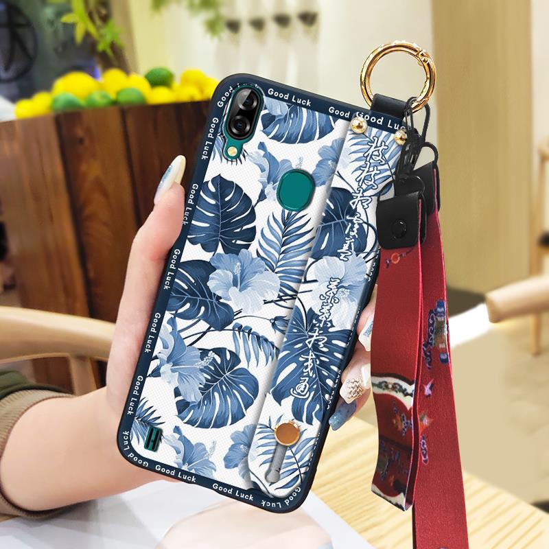 Мягкий силиконовый чехол для телефона Blackview A60 Pro Водонепроницаемая задняя крышка Подставка Противоударный Пылезащитный Прочный Ремешок