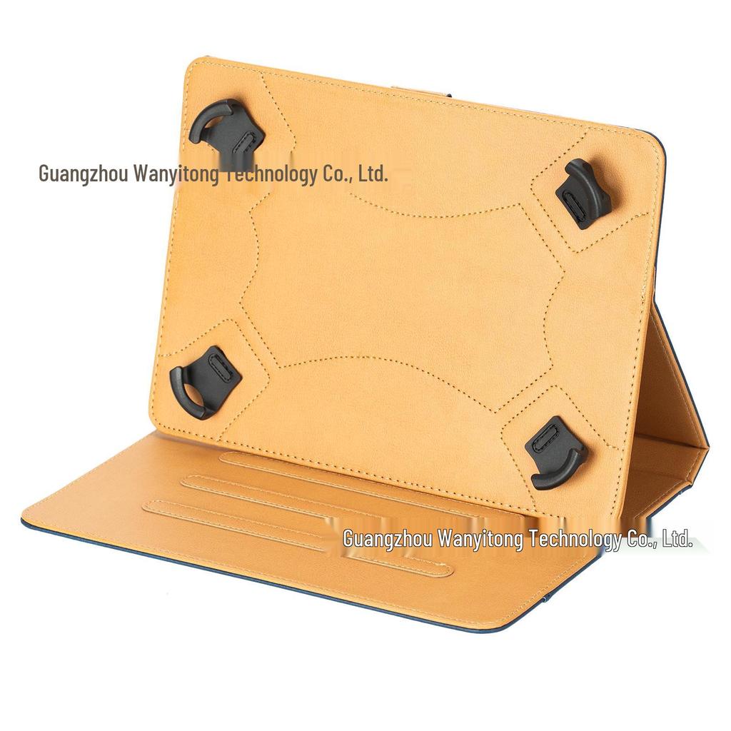 Универсальный двухцветный чехол для планшета из коровьей кожи с силиконовыми крючками-петлями для моделей 7-10 дюймов