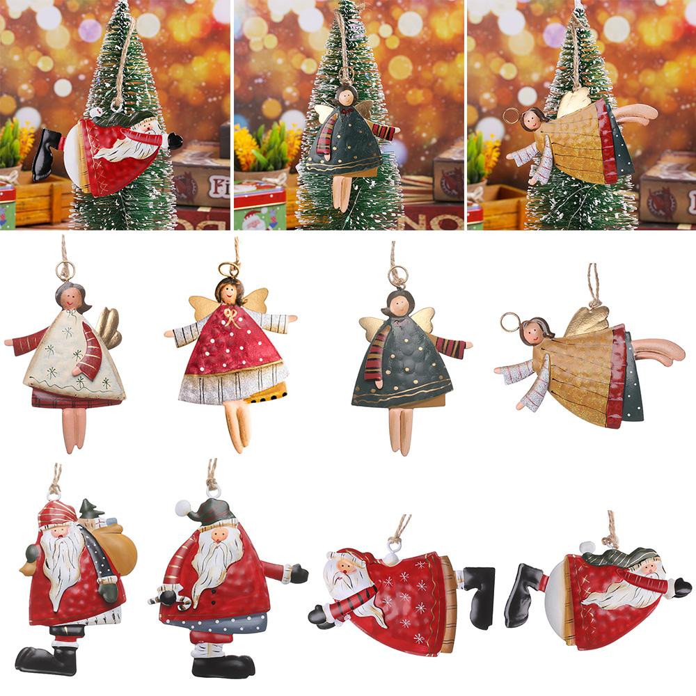 Drop Ornaments Festival Supply Christmas Decorations Santa Claus Cartoon Angel Hanging Pendants