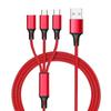 3 в 1 USB-кабель Micro USB Type C Зарядный кабель с несколькими USB-портами Быстрозарядный шнур для iPhone 11 12 13 Pro Max Xiaomi Samsung