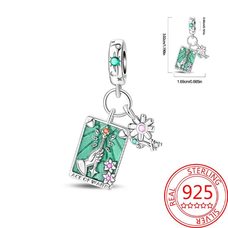 Медные Шармы Серии Таро Изысканные Звезда Луна Солнце Любовь Весы Бусины Подходят для Оригинального Браслета для Женщин DIY Изысканные Подарки