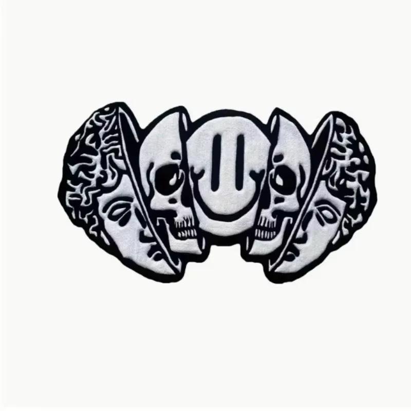 Gothic Skull Design Door Mat Non Slip Durable Threshold Mat Stylish Home Decor Rug For Bedroom Wardrobe Area