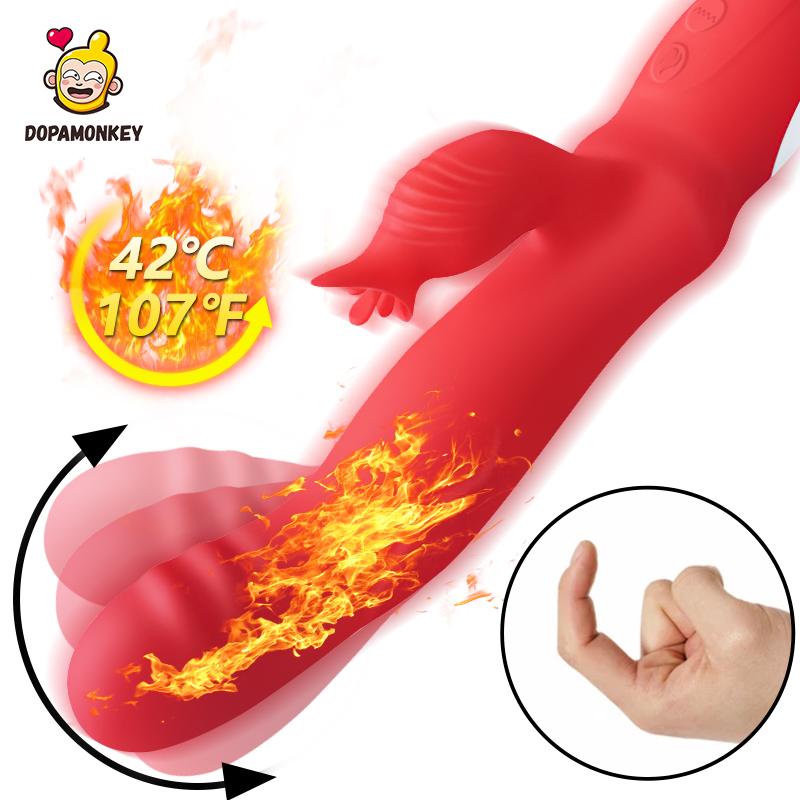 Вибратор для точки G для женщин, фаллоимитатор с подогревом и стимуляцией клитора, массаж влагалища, секс-игрушка для пары