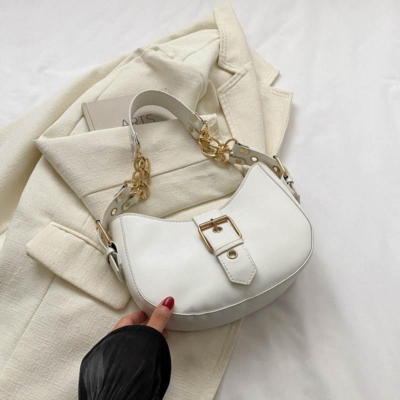 Stylish Pu Crescent Bag For Women With Chic Design And Versatile Color Options