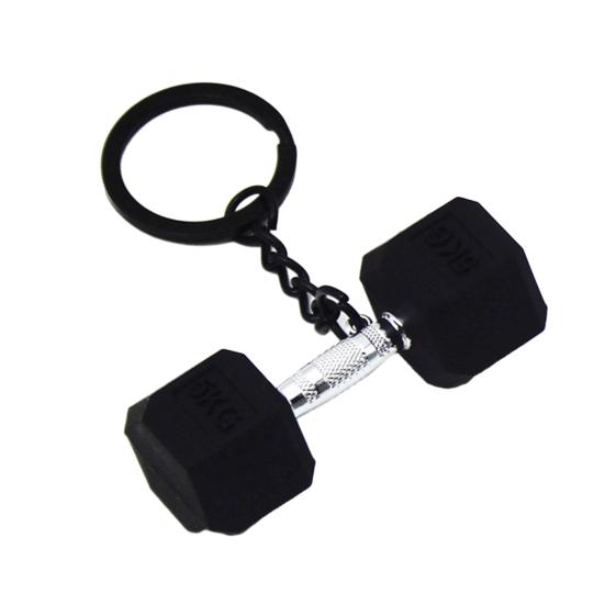 Mini Dumbbell Pendant Keychain Bag Cell Phone Wallet Durable Decorative Keyring Handbag Car Decoration Accessory