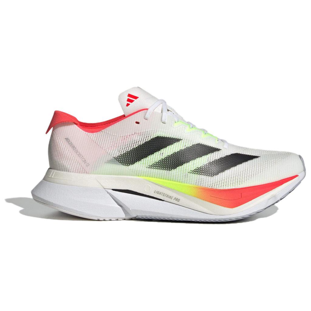adidas Adizero Boston 12 Cloud White Core Black Lucid Red (Женский) Женские кроссовки JQ2554