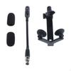Condenser Instrument Microphone Gooseneck Violin Mic Clip Set and