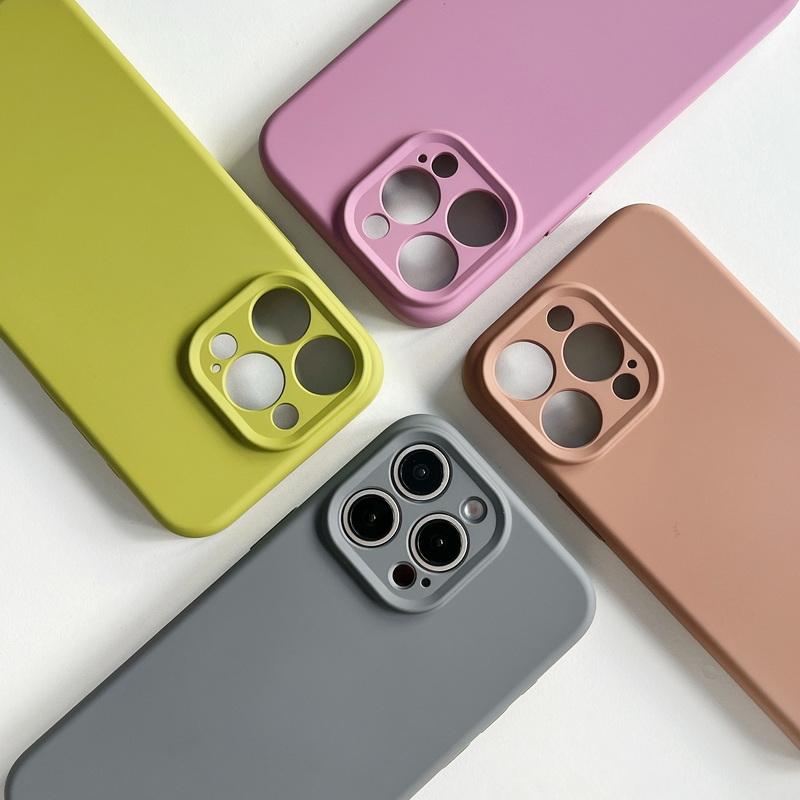 Для iPhone 16 15 Pro Max 14 Pro 13 12 11 чехол однотонный жидкий силиконовый тонкий защитный объектив мягкий матовый противоударный для Magsafe Magnetic Phone Cover