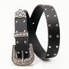Ретро ремни с заклепками Готический ремень с пряжкой-булавкой Повседневный панк-ремень