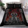 Skull Skeleton Satanic Goat Skull Duvet Cover Set Trophy Demon Breed Bedding Sets Night Blue Pink Satanic Baphomet Quilt Cover