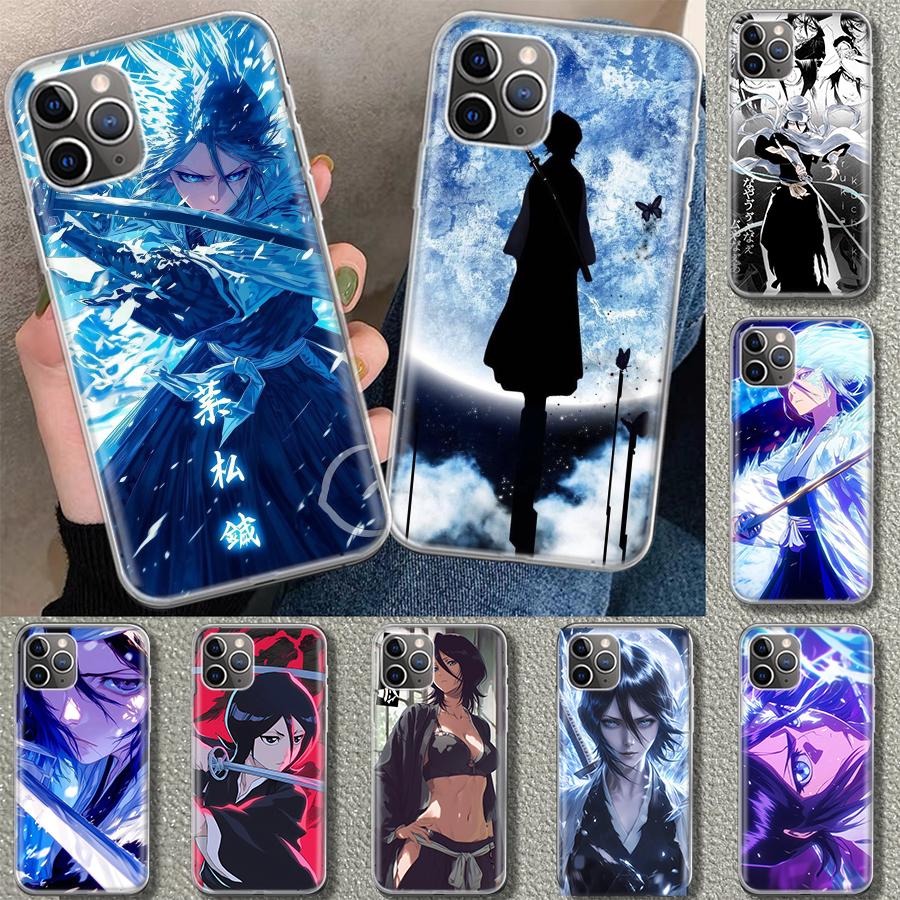 Чехол для телефона Bleach Кучики Рукия для iPhone 11 12 13 Mini 14 15 Plus 16 Pro Max 17 Air 7 8 + SE Арт Индивидуальный Fundas 11 12