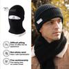 Мужская зимняя шапка, вязаная, однотонная, эластичная, сохраняющая тепло, толстая, защищающая уши, кепка для отца, дедушки, головной убор для улицы