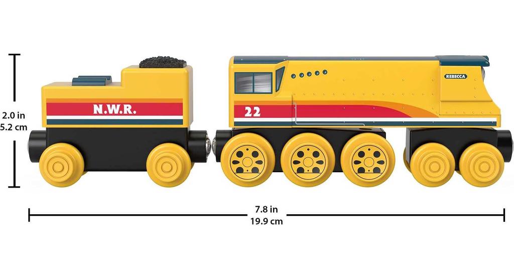 Mattel Thomas the Tank Engine Wooden Rail Series Rebecca Years Old and HBK14 (Thomas) [2 Up]