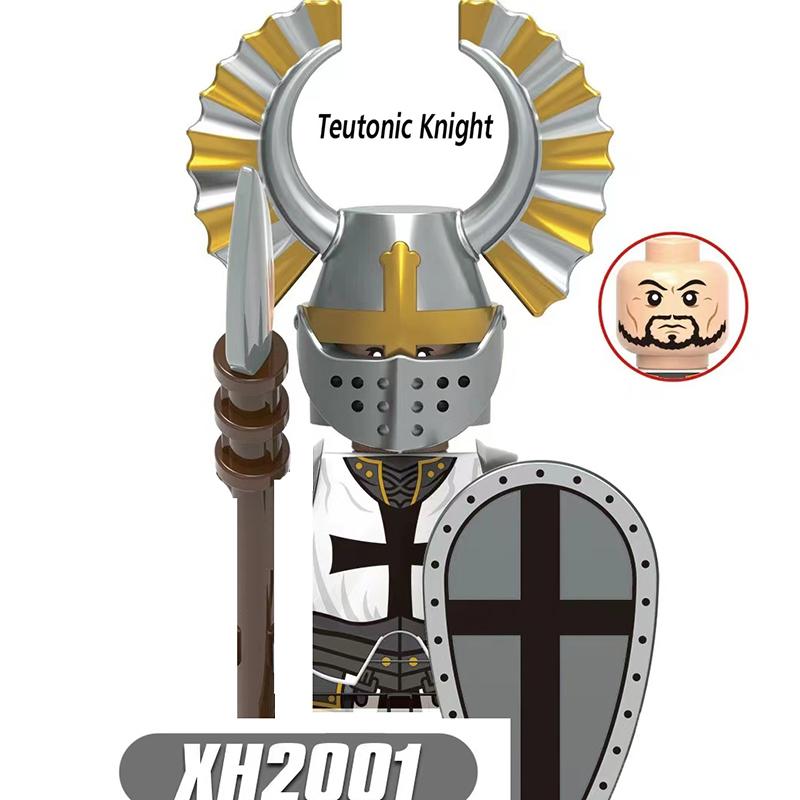 Средневековые Рыцари Серия Фигурки Строительные Блоки Воин Солдаты Стражники Львиное Сердце Больница Тевтонский Рыцарь Битва Пастор Детский Подарок