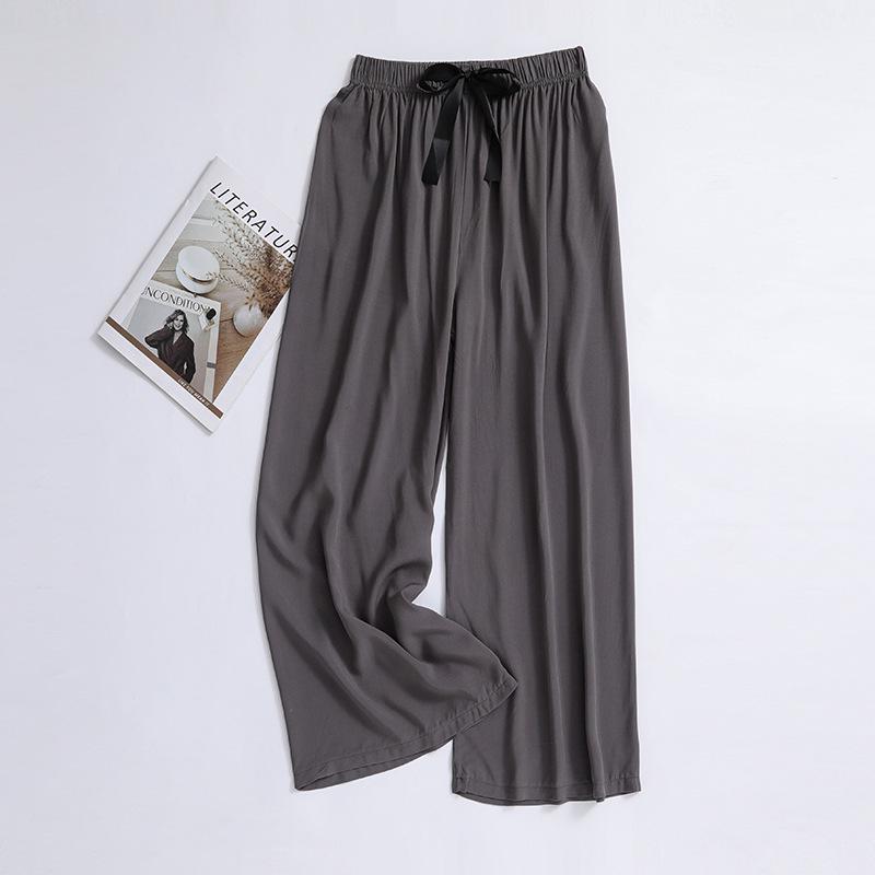 Женские пижамные брюки больших размеров из хлопка и вискозы, с мультяшным цветочным принтом, свободные девятиточечные пляжные брюки, для улицы