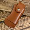 Коричневый складной нож в ножнах, инструмент, фонарик, петля для ремня, чехол, кожаный чехол, карман, охотничий лагерь, оборудование для переноски на открытом воздухе