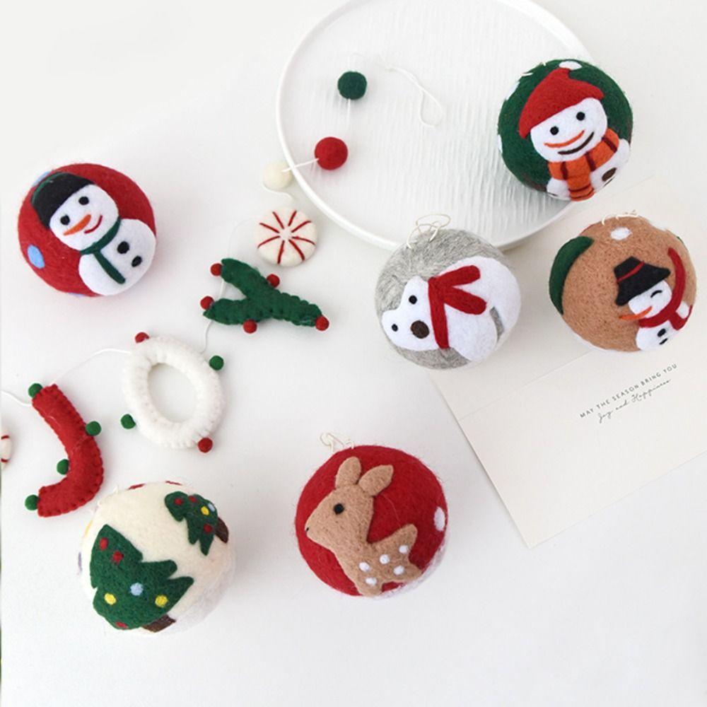 Wool Felt Christmas Ornaments Handmade Hanging Ornaments Felt Ornaments Christmas Tree Decor