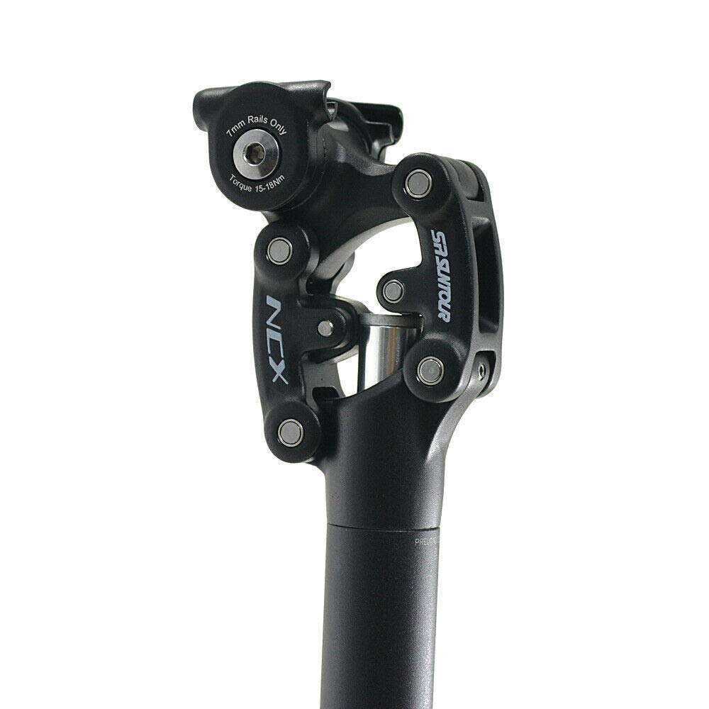 SR SUNTOUR SP12 NCX Suspension Seat Post with Protective Cover VK1919 31.6X350mm,Black,