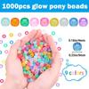 3mm Glow In the Dark Beads Colorful Pony Luminous Beads Acrylic  Necklaces