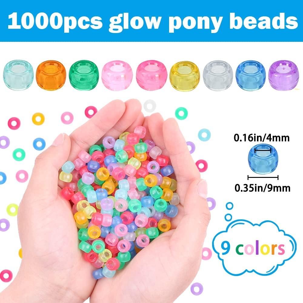 3mm Glow In the Dark Beads Colorful Pony Luminous Beads Acrylic Necklaces