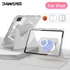 Rotation Case For iPad 11th Air 6th 11 M2 M3 Pro M4 13 2024 Gen 9th 8th 7th 10.2 Air4th Air5th10th 10.9 Mini 7 8.3'' Transparent With Pen Slot Casing