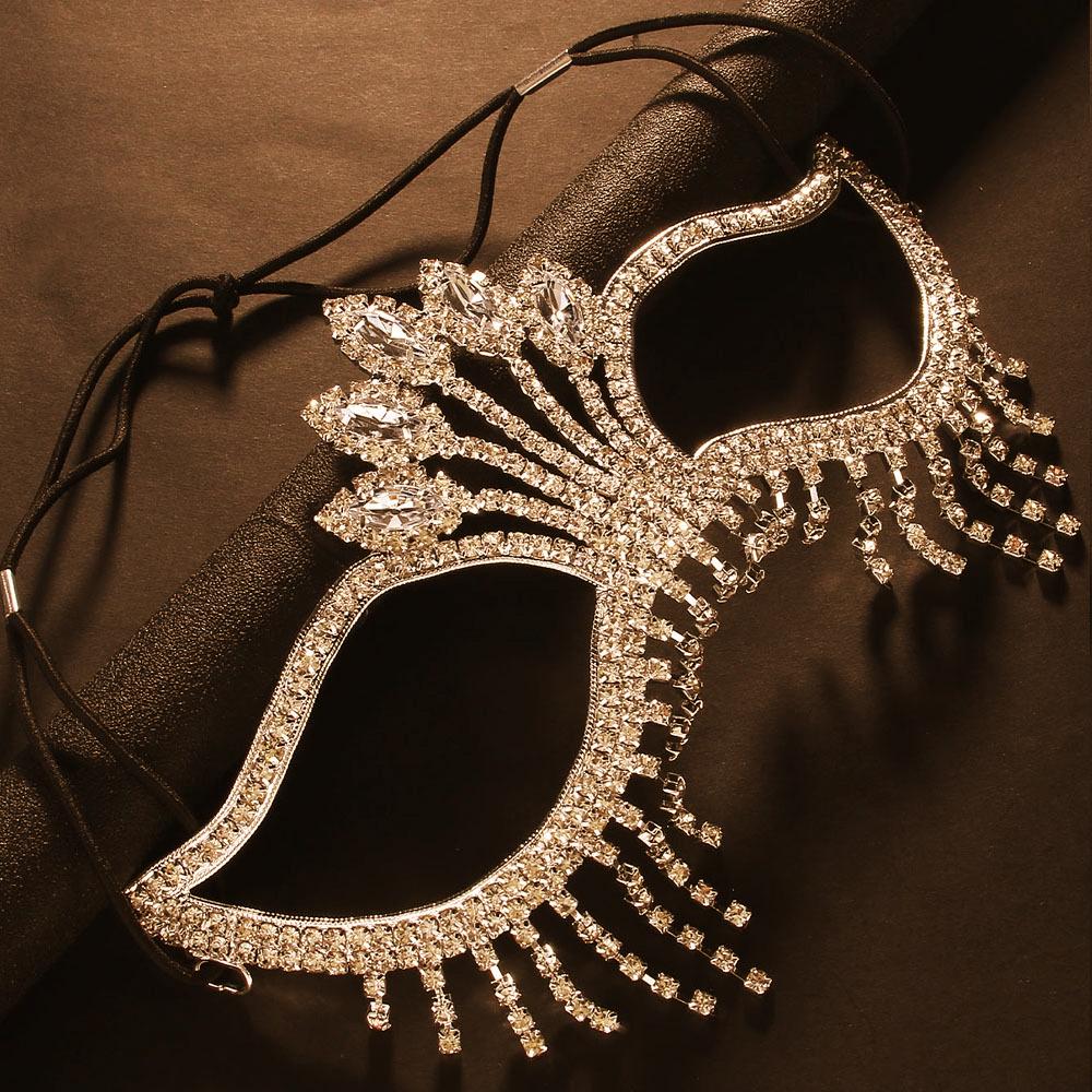 Стразы кисточки вуаль маски полное лицо женские цепи маска маскарад танцевальная вечеринка представление сексуальные аксессуары для лица ювелирные изделия