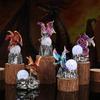 Battle Dragon Dinosaur Egg Resin Figurine Children's Base Luminous Toy Halloween Home Decoration
