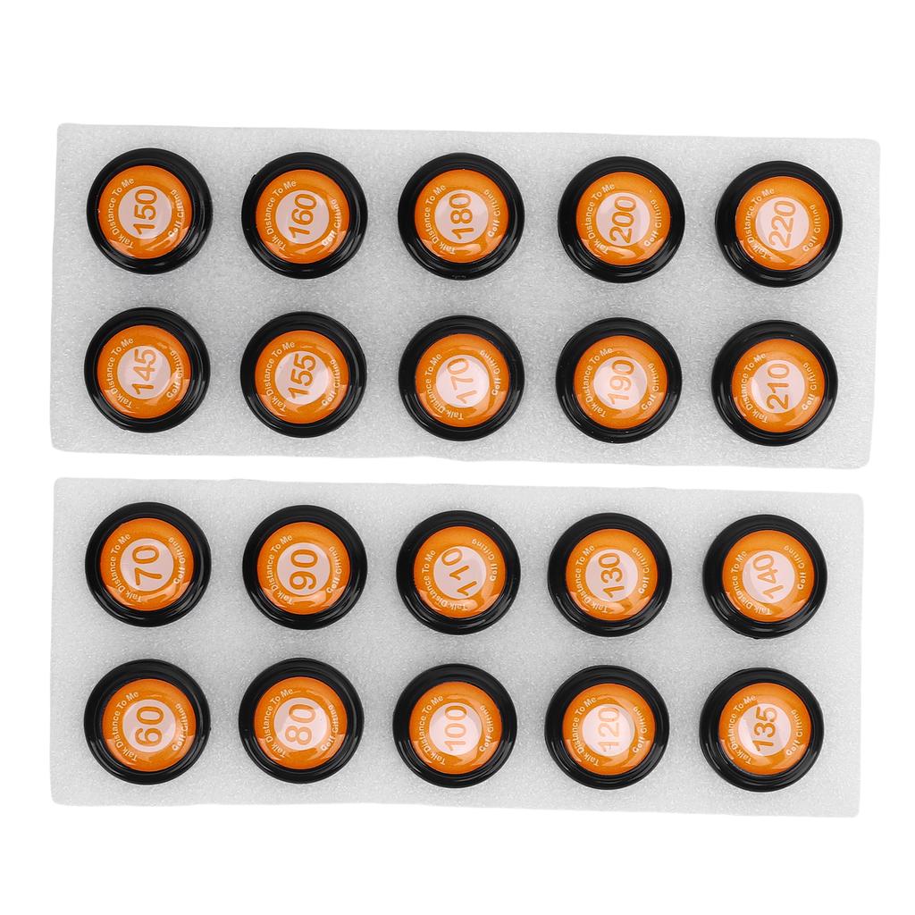 20 шт. маркеры расстояния клуба маркеры положения мяча клубный знак расстояния ярдов ABS для спорта на открытом воздухе оранжевый