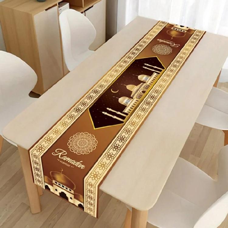 Ид Мубарак Скатерть Исламские Мусульманские Принадлежности для Вечеринки Ручная работа Дорожка на стол Стол