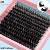Black Tufted Eyelashes, 10 Rows , CC/D/DD Hot-melt Mink Eyelashes, with Long Eyes.