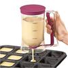 Batter Separator Pancake Batter Dispenser with Measuring Label and Squeeze Handle Bracket Cookie Cake Waffles Batter