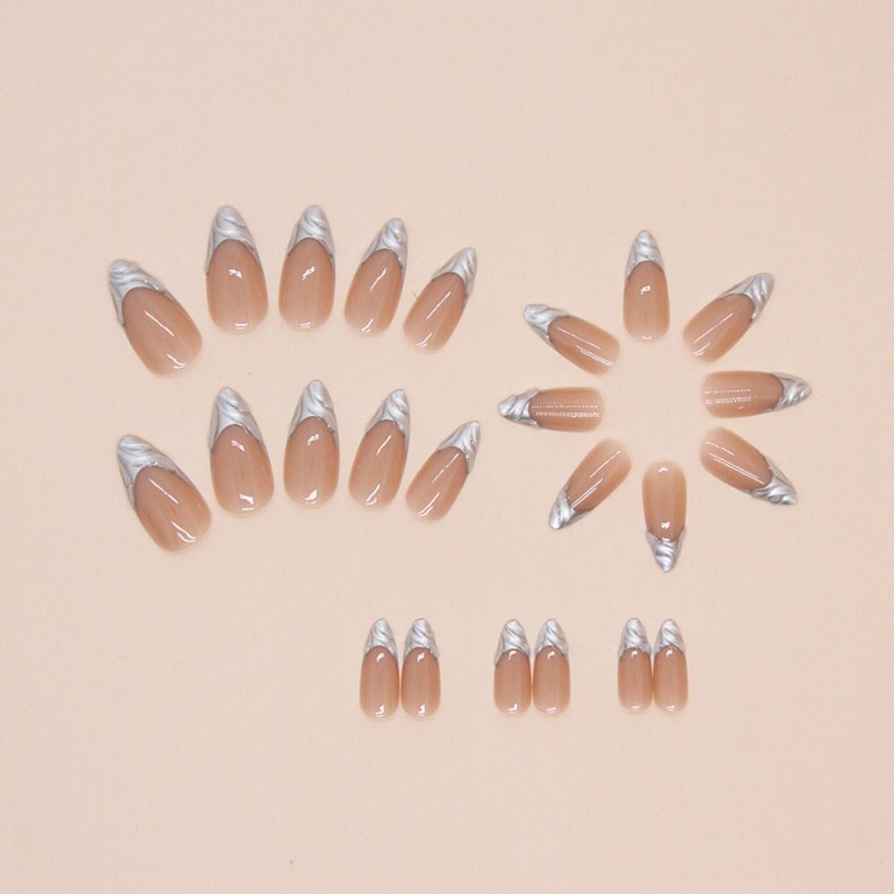 Клубничные накладные ногти французский маникюр пресс-он маникюр типсы для ногтей женщины