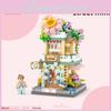 Cream Flower Ice Photo Coffee Shop Street View Assembly Building Toys Blocks