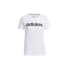 Neo Linear Logo Print Round Neck Casual Sport T-Shirt Women Tops White GP7139