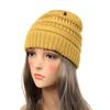 New Autumn And Winter Wool Cap European And American Women's Capped Cap Warm Knitted Cap Simple Solid-Coloured Cap