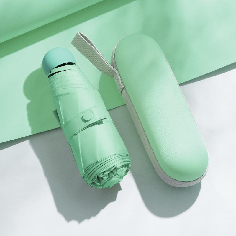 Скидка 50%: Компактный черный зонт с защитой от УФ-излучения для солнца и дождя