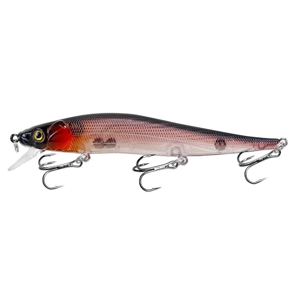 1 шт., рыболовная приманка, 115 мм, воблеры Minnow Crankbait, 3D глаза, искусственная приманка для окуня, приманка для щуки и карпа, наживка для плавания, рыбалка Pesca, окунь, аксессуары для плавания