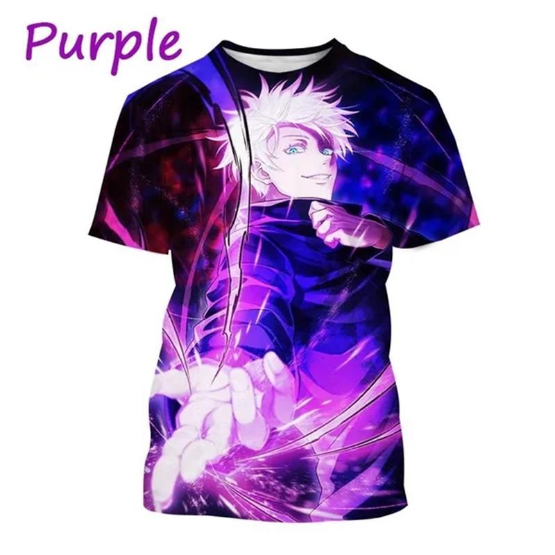 Latest Jujutsu Kaisen 3D Printing Casual T-shirt Popular Classic Anime Men's Fashion Harajuku Top T-shirt Gojo Satoru T-shirt
