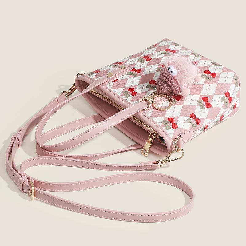 Сумка-тоут Sweet Sister с принтом вишни на одно плечо для женщин, модная женская сумка через плечо с симпатичным ветровым принтом