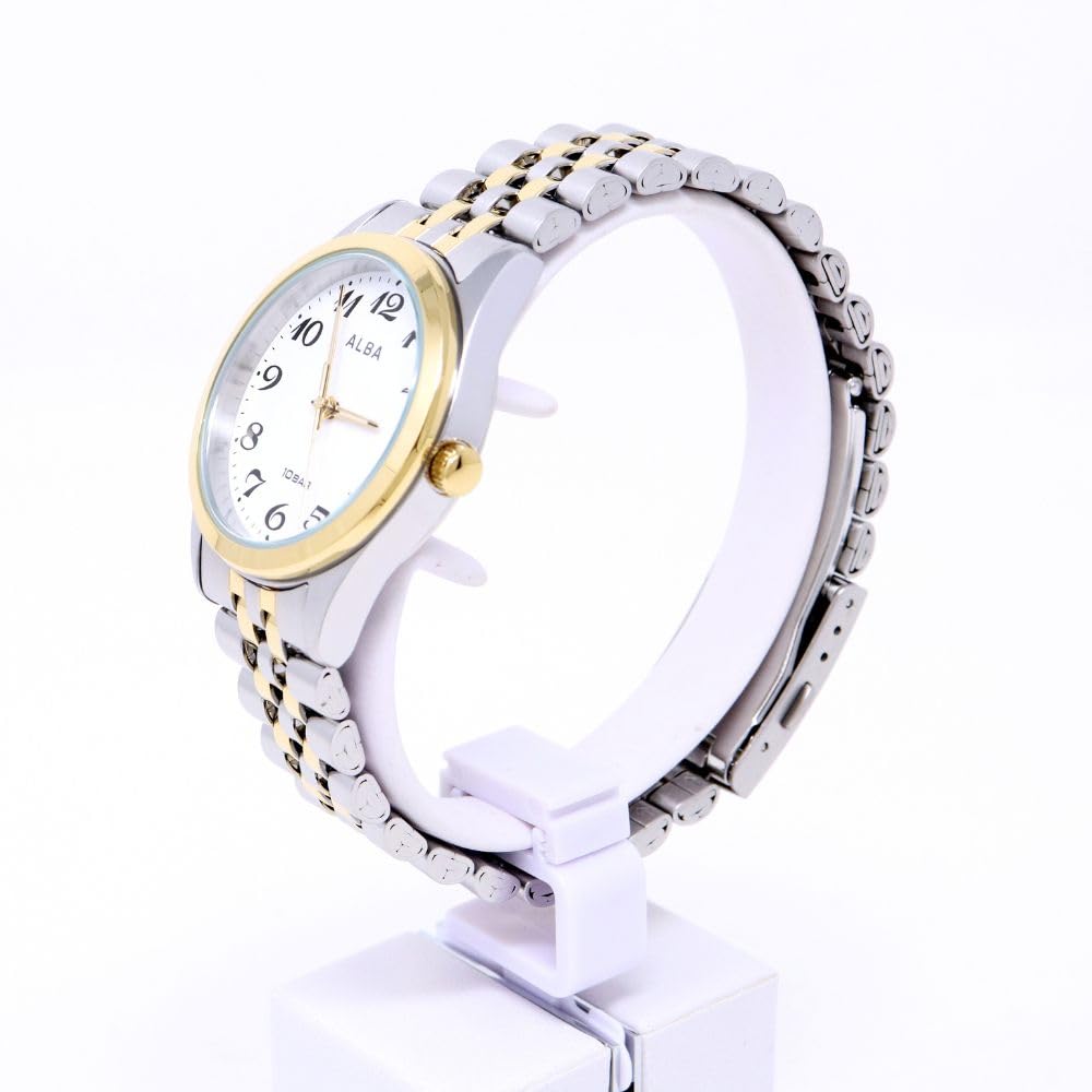 Часы Seiko Watch Alba, кварцевые, из нержавеющей стали, водонепроницаемые, для повседневной жизни, аналоговые, SEIKO ALBA, цветные, мужские (10 АТМ) (комбинирование (АЕФК424))